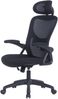byLIVING Bürostuhl FLEX / Kunststoff schwarz, Netzstoff schwarz / einstellbare Kopfstütze / Wippmechanik / Lordoseneinstellung / B 62, H 111-119, T 66 cm Bild 2