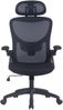 byLIVING Bürostuhl FLEX / Kunststoff schwarz, Netzstoff schwarz / einstellbare Kopfstütze / Wippmechanik / Lordoseneinstellung / B 62, H 111-119, T 66 cm Bild 5