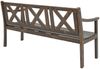 Gartenbank Kopenhagen, Sitzbank Parkbank Holzbank, 3-Sitzer Gastronomie-Qualität Massiv-Holz 160cm ~ dunkelbraun Bild 5
