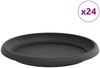 vidaXL Runde Blumenplatte 24 pcs Schwarz Ø 21,5 x 2,5 cm Kunststoff 42020324 Bild 2
