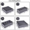 TUWENA Aufbewahrungsbox 4er Schrank Organizer Shublade,Faltbare Aufbewahrung Schubladentrenner (4 St), Stoff Odnungssystem für Kleidershrank Unterwäsche BHS Socken Krawatten Bild 3