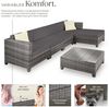 tectake Loungeset Rattan Lounge, (Set, 6-tlg), Weiche Sitzpolster, 10 cm dick, abnehmbar, hoher Komfort Bild 2