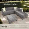 tectake Loungeset Rattan Lounge, (Set, 6-tlg), Weiche Sitzpolster, 10 cm dick, abnehmbar, hoher Komfort Bild 3