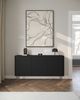 Selsey 'Ovarlo' Sideboard, schwarz mit Metallbeinen, ca. 84 x 163 x 38 cm Bild 2
