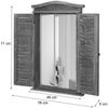 Wandspiegel Badspiegel Badezimmer Spiegelfenster mit Fensterläden, 71x46x5cm ~ shabby weiß Bild 3