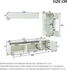 Merax TV Wohnwand Set 3-teilig LED Beleuchtung Hochglanz Wohnzimmer Möbel Set Frontale Wohnwand 1 x TV Schrank, 1 x Wohnzimmer Vitrine, 1 x Hängeregal, TV bis 80' Weiß Bild 4