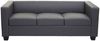 3-1-1 Sofagarnitur Couchgarnitur Loungesofa Lille ~ Kunstleder, dunkelgrau Bild 4