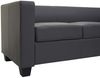 3-1-1 Sofagarnitur Couchgarnitur Loungesofa Lille ~ Kunstleder, dunkelgrau Bild 5