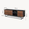 Lowboard Boxholm 160x30x57 cm Schwarz/Walnussoptik [en. casa] Bild 4