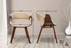 2er Set Esszimmerstuhl VIZON - Stoff Walnuss/creme 62x52x76 cm | Essstühle Esszimmerstühle Küchenstühle Wohnzimmerstühle Bild 2