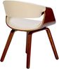 2er Set Esszimmerstuhl VIZON - Stoff Walnuss/creme 62x52x76 cm | Essstühle Esszimmerstühle Küchenstühle Wohnzimmerstühle Bild 5