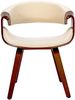 2er Set Esszimmerstuhl VIZON - Stoff Walnuss/creme 62x52x76 cm | Essstühle Esszimmerstühle Küchenstühle Wohnzimmerstühle Bild 3