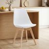 Küchenstuhl Weiß Set 6 Stühle Esszimmer Holz modern Kunststoff Esszimmerstühle Schalenstuhl Holzstühle Bild 2