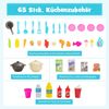 65 TLG. Kinderküche mit Lichter Kinderspielküche mit Wasserpumpe Blau Bild 5