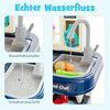 65 TLG. Kinderküche mit Lichter Kinderspielküche mit Wasserpumpe Blau Bild 4
