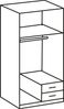 Kleiderschrank Cliff Drehtürenschrank 90x58x198cm Farbe: braun 2-türig Bild 2