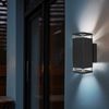 RGB LED Wandleuchte, Außenlampe, Up-Down, Alu, L 23,5 cm Bild 5