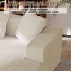 Modulares Ecksofa aus Cord mit Chaiselongue, 261x146x65 cm, Weiß Bild 3