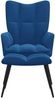 vidaXL Relaxsessel mit Hocker Blau Samt 328094 Bild 3