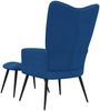 vidaXL Relaxsessel mit Hocker Blau Samt 328094 Bild 5