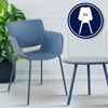 CLP Sitzgruppe Minota Set Tisch Minot Stühle Alpena wetterfest und UV-beständig,blau 2 Stühle Bild 3