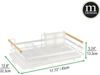 mDesign Abtropfgestell Geschirrabtropfkorb Abtropfgitter Holzgriffe Metall Weiß Bild 2