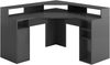 FMD Möbel - ZOCKER 2 - Schreibtisch - melaminharzbeschichtete Spanplatte - anthrazit - 138,7 x 90,3 x 138,7cm Bild 4