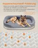 Feandrea Hundebett, Hundekissen, für extra große Hunde, 122 x 85 x 18 cm, orthopädisch, wasserdichte Innenschicht, erhöhte Ränder, abnehmbarer, waschbarer Bezug, rutschfest, hellgrau Bild 3
