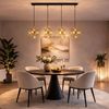 s.luce Atom LED Esstisch-Pendelleuchte 2 bis 5-flammig Balken 120cm Chrom Bild 5