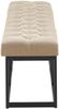 Sitzbank MEXICO - Stoff Taupe 150x38x46 cm | Sitzbank Flur Sitzhocker Esszimmerbank Polsterbank Schlafzimmerbank Bild 3