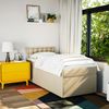 vidaXL Boxspringbett mit Matratze Creme 100x200 cm Stoff 3288118 Bild 4