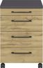 Rollcontainer >M-416< (BxHxT: 42x61x49 cm) in anthrazit | hellbraun Bild 3