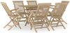 vidaXL 7-tlg. Garten-Essgruppe Grau Massivholz Teak 3155044 Bild 2