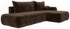 Wohnero24 Ecksofa FIRELLI Rechts 300×190 cm – Modernes Schlafsofa mit Bettkasten – Weicher Velours Stoff Braun – Schlaffläche 225×140 cm Bild 3