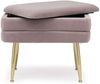 Bank Lipavna aus Samt, modern mit Stauraum, rosa, 50 cm, Metallgestell in Gold Bild 4