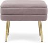 Bank Lipavna aus Samt, modern mit Stauraum, rosa, 50 cm, Metallgestell in Gold Bild 2