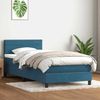 vidaXL Boxspringbett mit Matratze & LED Dunkelblau 80x210 cm Samt 3316957 Bild 4
