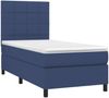 vidaXL Boxspringbett mit Matratze & LED Blau 90x190 cm Stoff 3134843 Bild 3