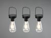 LED Solarlaterne CAMPUS 3er SET zum aufhängen Schwarz Ø7cm Höhe 23cm Bild 3