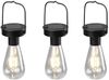 LED Solarlaterne CAMPUS 3er SET zum aufhängen Schwarz Ø7cm Höhe 23cm Bild 2