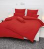 Hochwertige Janine Soft-Seersucker Bettwäsche PIANO | Verschiedene Grössen und Farben 155x220 /80x80 cm rot (61) Bild 3