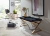 Sitzbank Samt Schwarz 90 x 46 x 44 cm Flur Polsterbank mit Metallgestell | Bettbank Schlafzimmer Chesterfield Design | Flurbank Garderobenbank Modern Bild 2