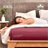 leevitex® Spannbettlaken 90x200 cm - 100x200 cm | Spannbetttuch Bettlaken | 100% Jersey Baumwolle | Matratzenhöhe bis 25 cm | Öko-Tex | Bordeaux/Weinrot Bild 4