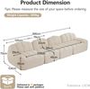 4-Sitzer modulares Sofa H 79 x T 366 x B 104 cm aus Granuliertem Fleece in Beigeweiß, rahmenlos Bild 5