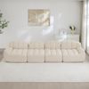 4-Sitzer modulares Sofa H 79 x T 366 x B 104 cm aus Granuliertem Fleece in Beigeweiß, rahmenlos Bild 2