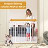 Hunde Türschutzgitter Türgitter ohne Bohren Schutzgitter mit Kleiner Tür Hundegitter Weiß Bild 3