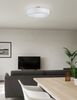 Runde LED Deckenleuchte mit Stoffschirm in Weiß Ø 50cm Bild 5