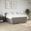 vidaXL Boxspringbett mit Matratze Taupe 200x200 cm Stoff 3289084 Bild 3