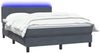 vidaXL Boxspringbett mit Matratze & LED Dunkelgrau 160x210 cm Samt 3316696 Bild 3