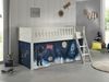 Vipack 'Scott' Spielbett mit Rolllattenrost und Leiter, Space Shuttle, Kiefernholz weiß, 90x200 cm Bild 2